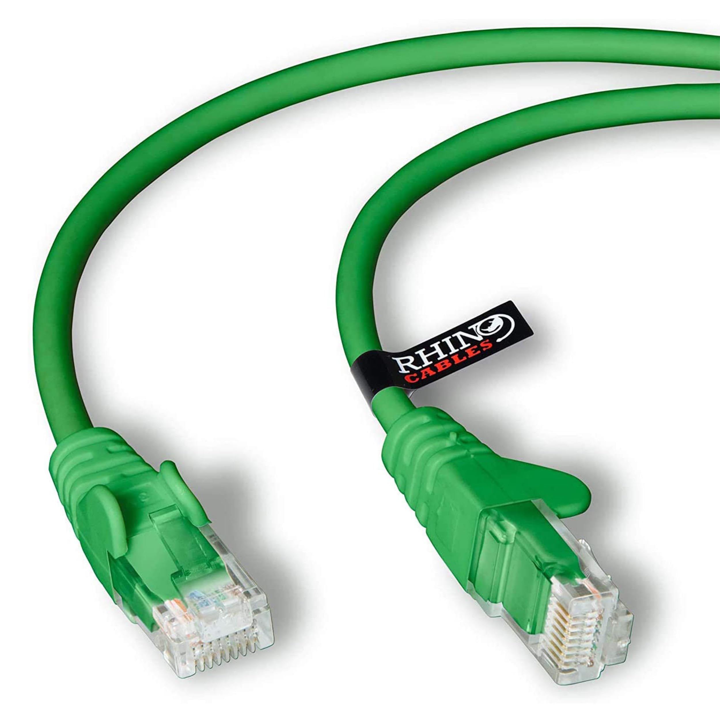rhinocables CAT 6 High-Speed Gigabit Ethernet Cable - Patch Network Lead for LAN| Snagless UTP With LSZH Jacket | RJ45 Connector - Internet, Router, Modem, Smart TV, PC & More (10m, Green, Pack of 1)