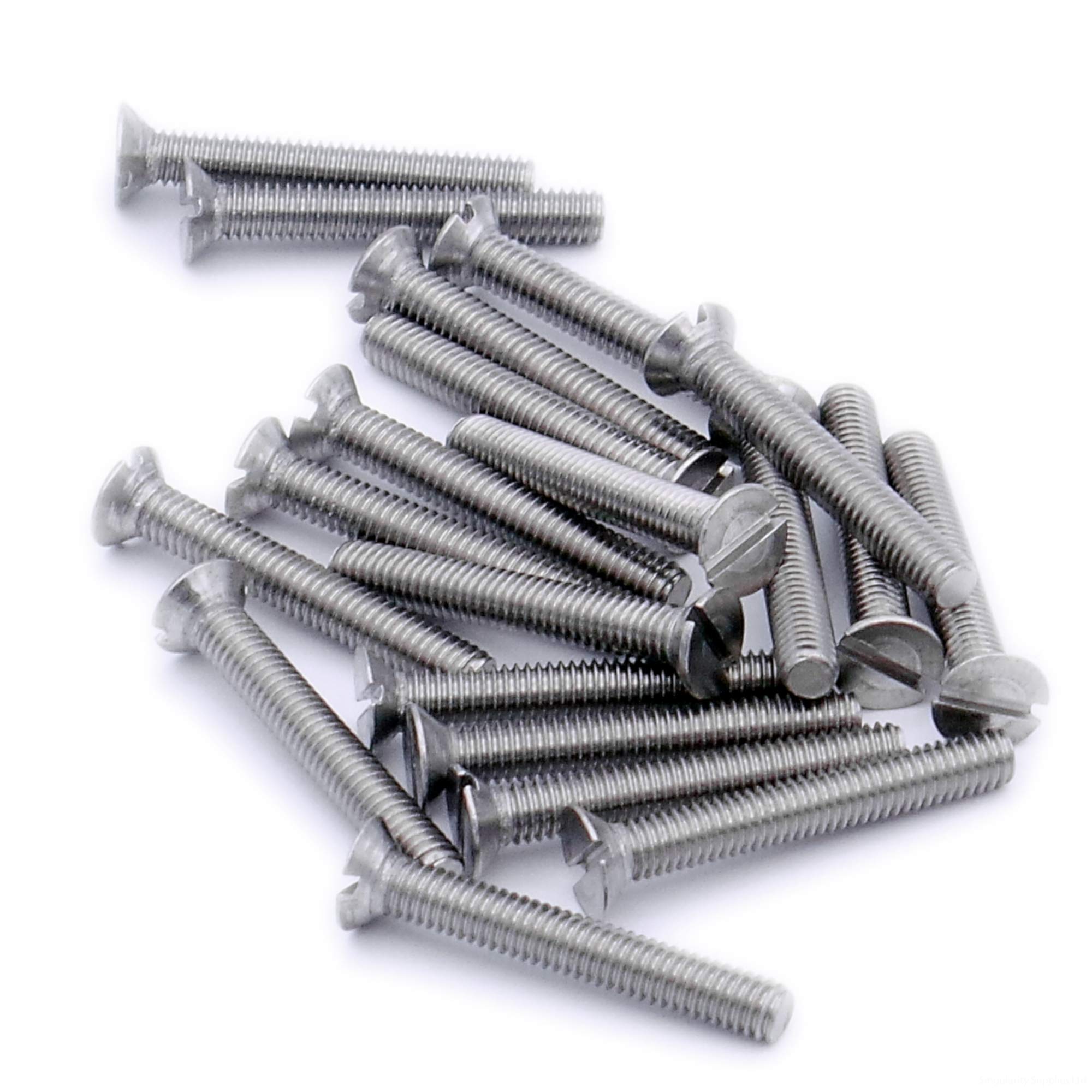 M2 (2mm x 35mm) Slot Countersunk Machine Screw (Bolt) - Stainless Steel (A2) (Pack of 20)
