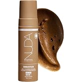 Nuda BronzeFoam Self Tanning Mousse | Lightweight, Fast-Drying &amp; Streak-Free Sunless Tanner | Made with Niacinamide,Bakuchiol,Orchid Stem Cells, Panthenol &amp; Ceramides | Easy to Apply (Dark,6.4 Fl Oz)
