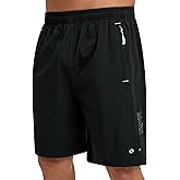 SUPIVO Men's Athletic Running Shorts, Quick Dry 7" Lightweight Workout Shorts for Sports, Gym, Basketball and Hiking