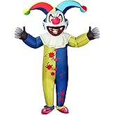 VercanMonth Halloween Clown Inflatable Costume for Adult 8 ft Full Body Costume Funny Blow up Suit for Cosplay Party