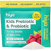 HIYA Kids Daily Probiotic for Gut &amp; Immune Support, 20 Sticks | 10 Billion CFU with Clinically-Studied Strains for Ages 2+, Supports Gut Health &amp; Immune, 0g Sugar, Third Party Tested