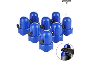 ZIZILAND 1.5" Diameter Trampoline Enclosure Pole Caps with Screw Thumb, Blue, Only Fit in 38mm(1.5in) Diameter Trampoline Pole
