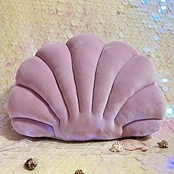 YRXRUS Shell Pillow, Light Purple Seashell