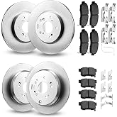 VEVOR Front &amp; Rear Brake Kit Compatible with 2012-2016 Honda CR-V (AWD Models), Ceramic Brake Replacement Kits, 12 inch Hollow Structure Front Rotors, 12 inch Solid Structure Rear Rotors, R-31455