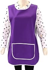 LINEN CLOSET Unisex Tabard Aprons with Pockets for Kitchen Cleaning Catering view 4