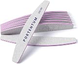 PORTENTUM 8 Pcs Nail Files 100/180 Grit Washable Emery Board Manicure Buffing view 1
