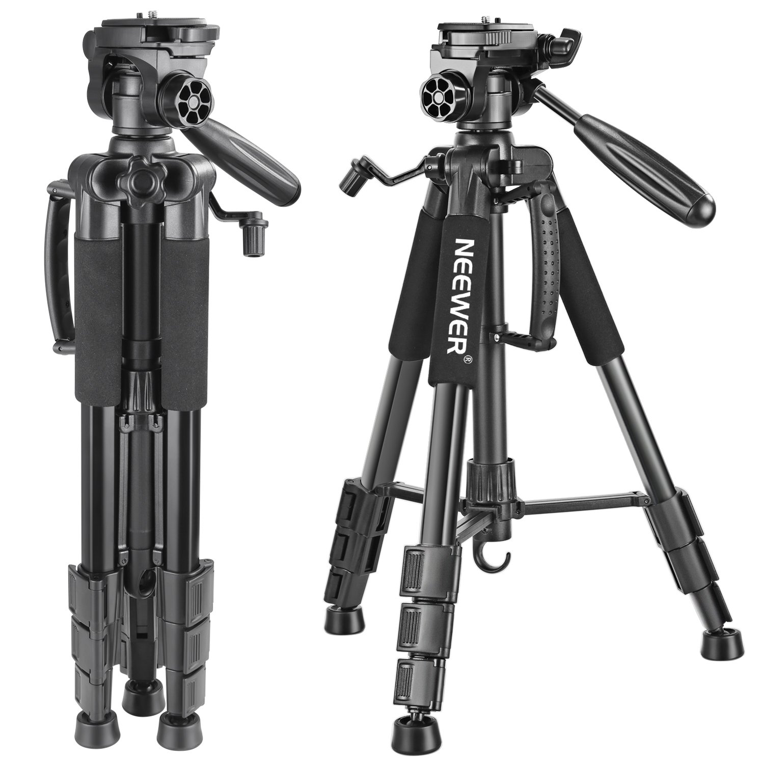 Neewer Portable 56 inches/142 centimeters Aluminum Camera Tripod with 3