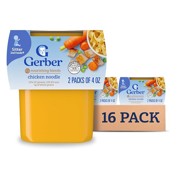 GERBER BABY FOOD 2ND FOODS, DINNER, CHICKEN NOODLE...