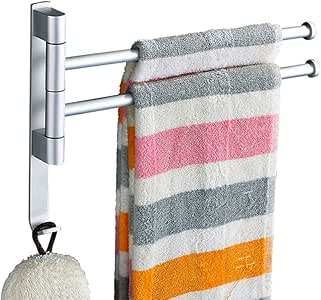 ZHGJSQ Toalla Giratoria Barra De Baño Espacio Aluminio Actividad Barra