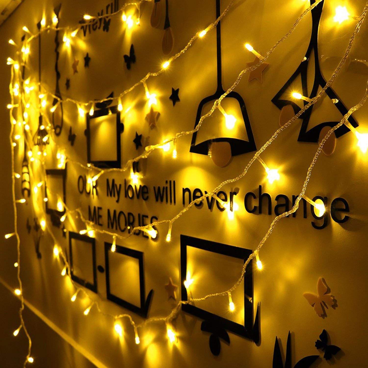 LED Fairy Lights 200 LED String Lights 66ft IP44 Waterproof Warm White Light, DC 31V Low Voltage Transformer Suitable for Indoor, Outdoor, Party, Garden, Christmas