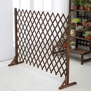 YQGOO Garden Fence,Garden Fence-Expanding Fence Garden Screen Trellis Style Expands to 1.2M Outdoor Decoration Guardrail 80 120cm