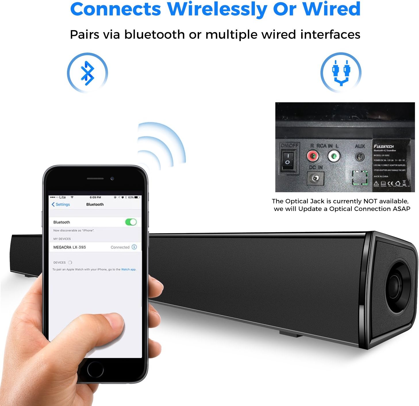 fuloxtech tv sound bar