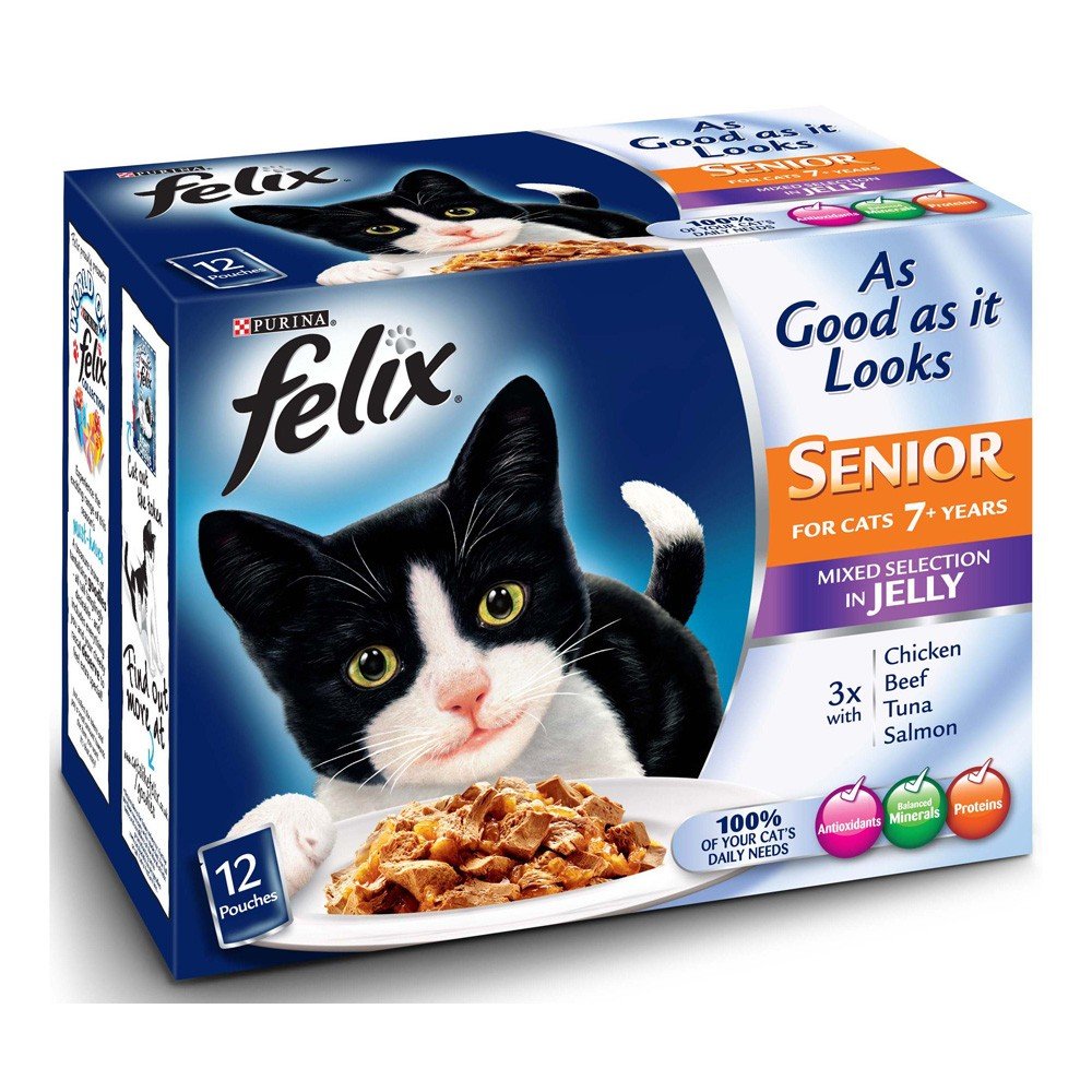 Felix As Good As It Looks Doubly Delicious Senior Complete Wet Cat Food