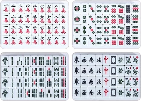 Mahjong Para Frotar Las Manos En El Hogar Azulejos Rojos Del Alfabeto Mahjong De 38 40 42 Mm Material De Melamina Resistente A Golpes Corrosion Y Abrasion Amazon Es Juguetes Y Juegos