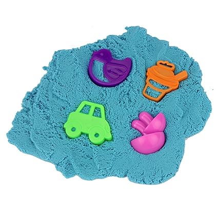 Lanlan Play Sand with 4 Pcs Sand Mold Set Colored Sand Toy Gift for Children Random Color