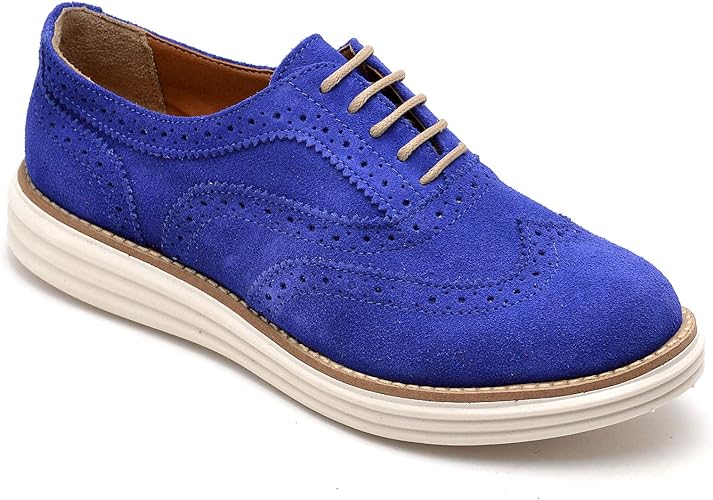 sapato de camurça azul