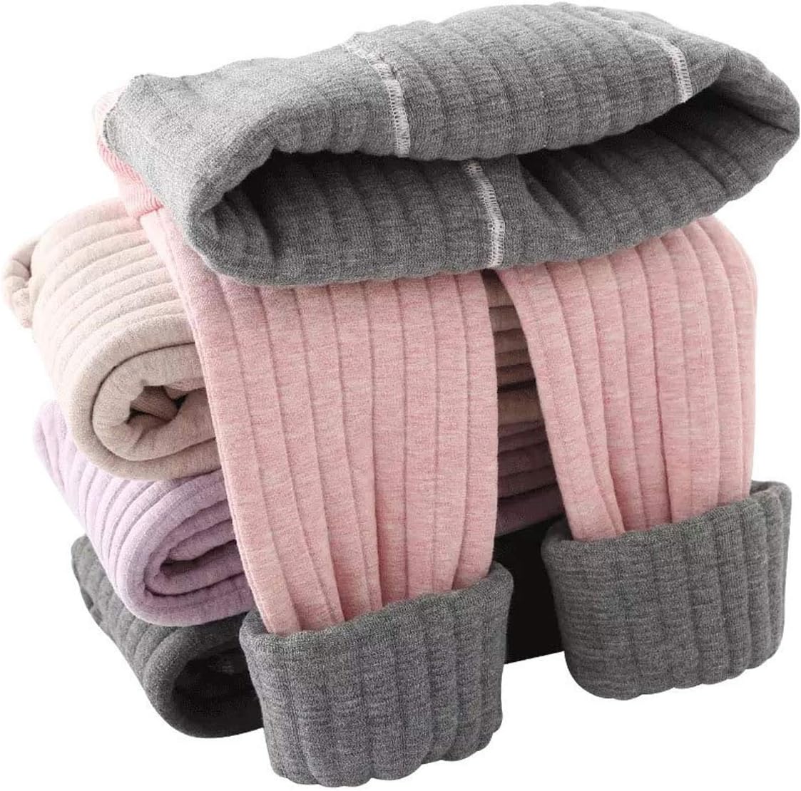 Weigou Winter Girls Leggings Pants Thick Warm Fleece Lined Thermal Stretchy Pants