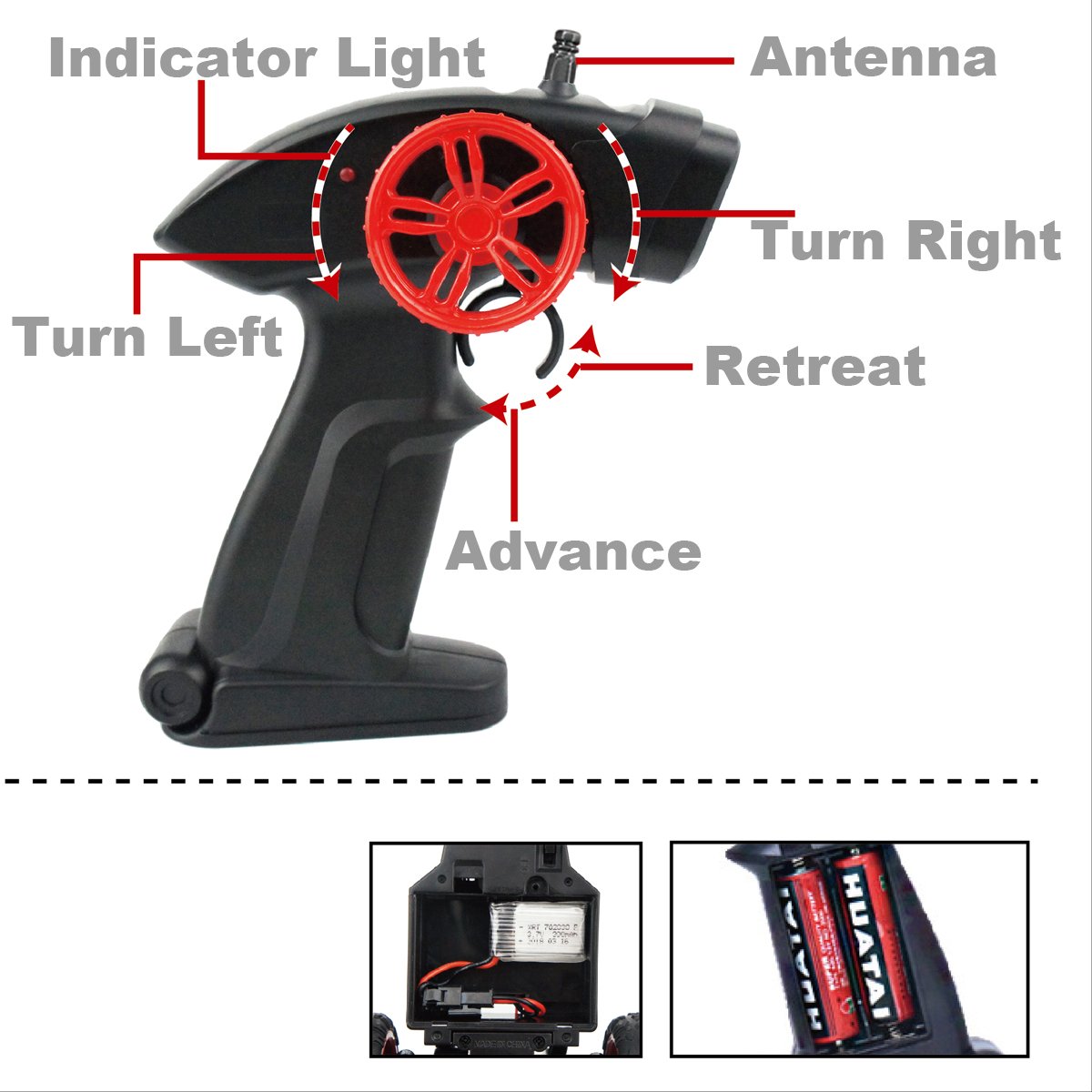 Fistone RC Car 1:22 High Speed Racing Car Monster Truck Off Road Dune Buggy 2.4GHz Wireless Receiver Remote Control Hobby Toys for Kids & Adults