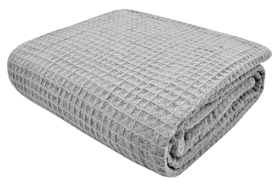 VALUE HOMEZZ, 100 Soft Ringspun Cotton Thermal Blanket King Grey