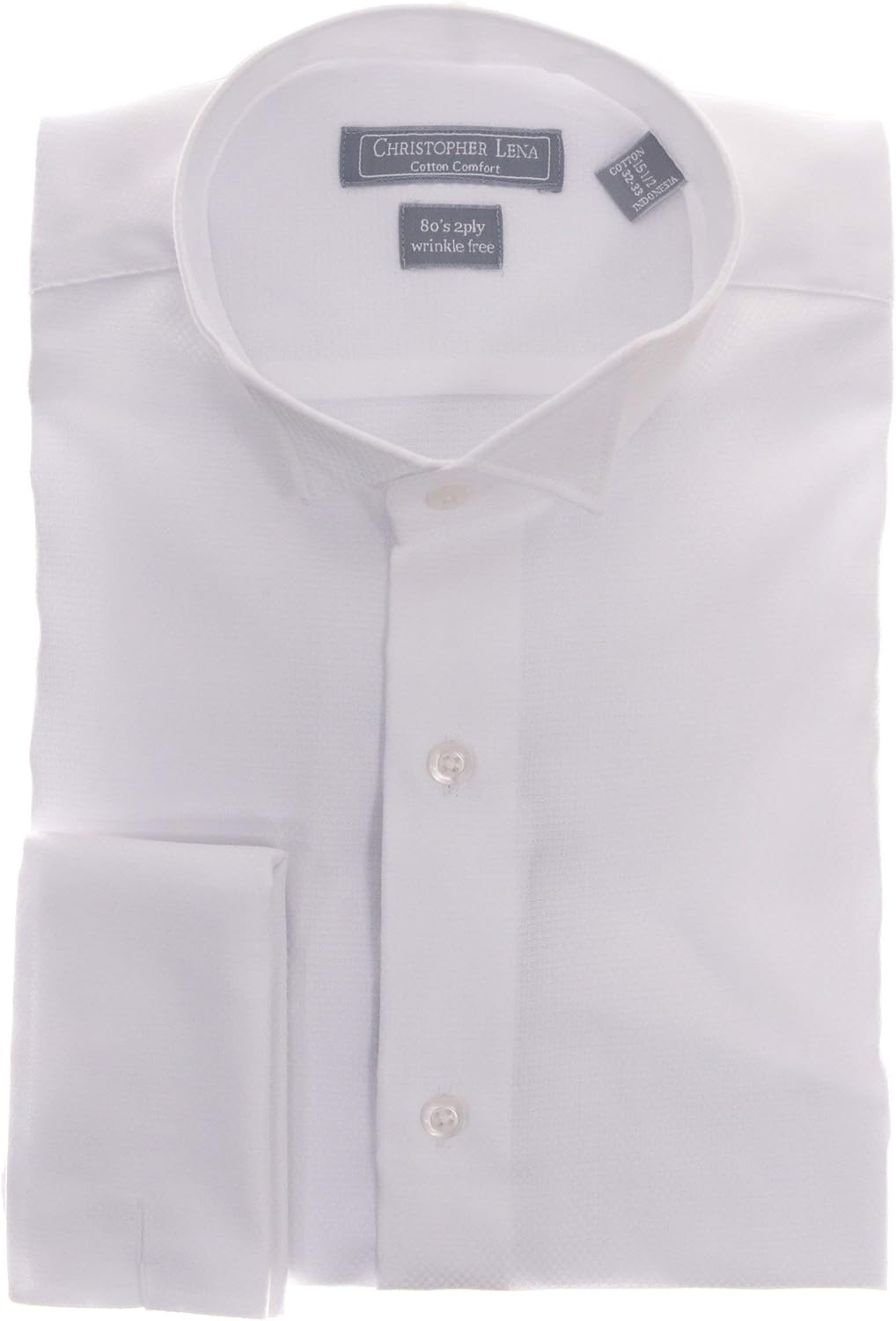 white textured dress shirt