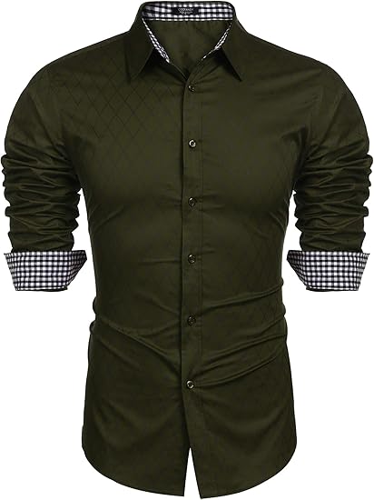 athletic fit casual button down shirts