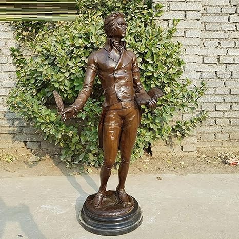 Amazon 彫刻ブロンズのインテリアデコレーション有名人音楽キャラクター彫刻小型デスクトップデコレーション 置物 オブジェ オンライン通販