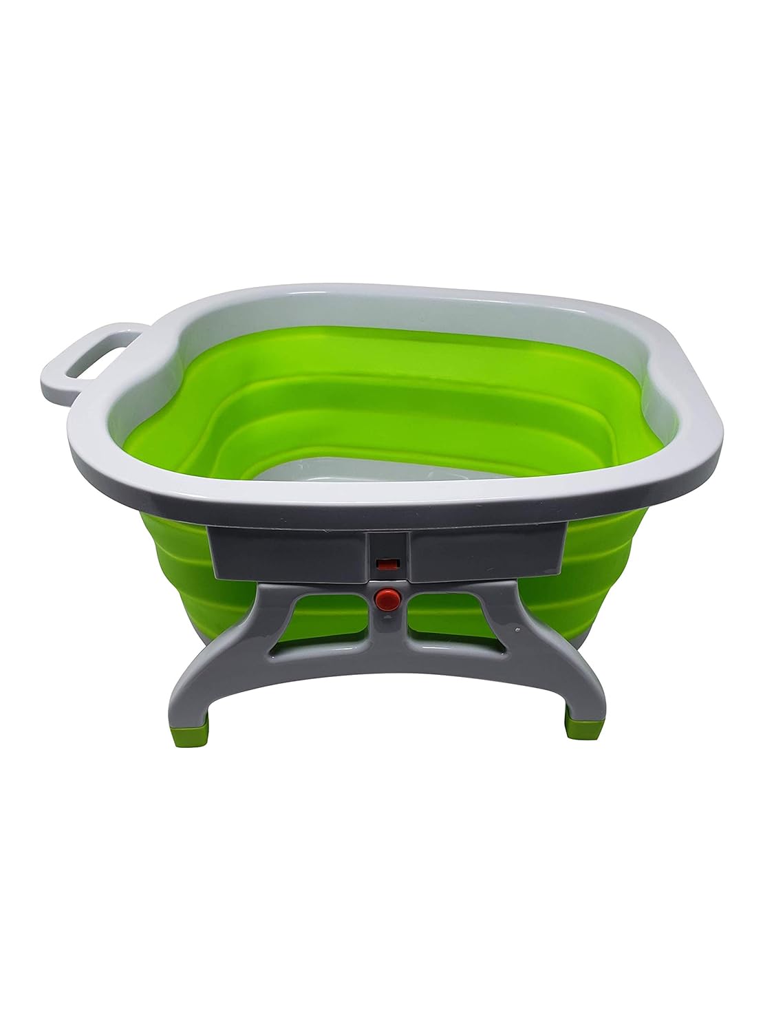 Large Foot Soaking Tub, bucket for feet, foot bath, foot tub, for at Home Spa Pedicures. Plastic/Rubber Foldable Bucket For Soaking Feet to Apply Callus Remover, or Use Pumice Stone (Green): Beauty