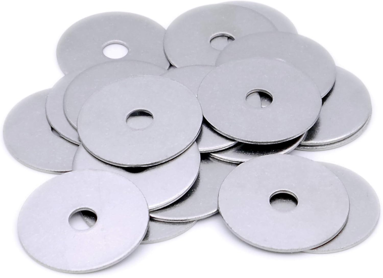 M10 (10mm x 30mm) Flat Repair Washer (Large OD) - Stainless Steel (A2) (Pack of 20), Silver, M10 x 30 (A2)