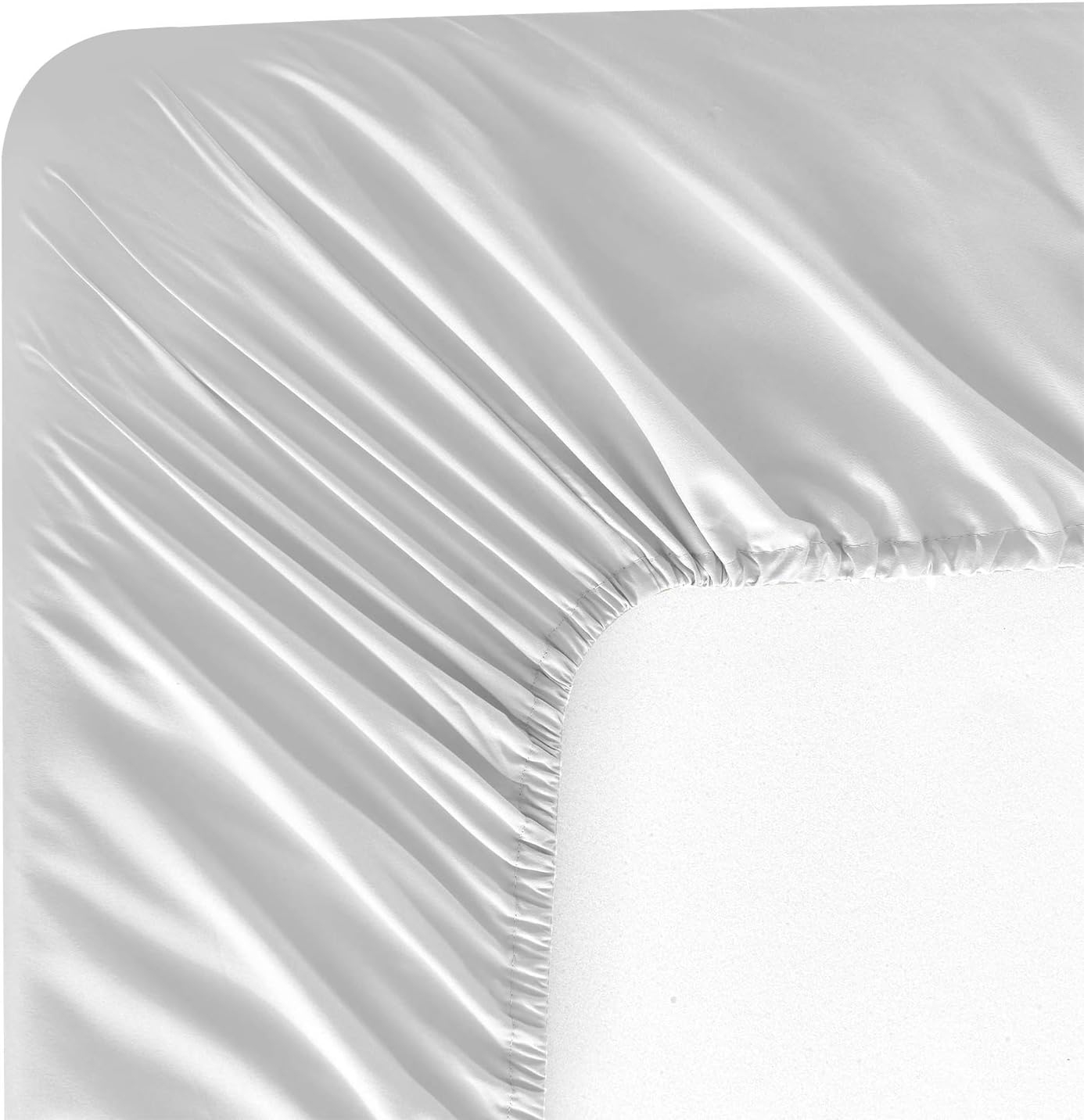 Wavva Bedding Modern Solid Color Fitted Sheet - 1800 Deep Pocket Brushed Velvety Microfiber (California King, Silver Gray)