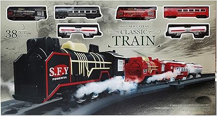HighRoof Toys Most New Catena Classic Train Playset Toy for Kids (Classic Train Set- 34 Pieces) (New caneta Train)
