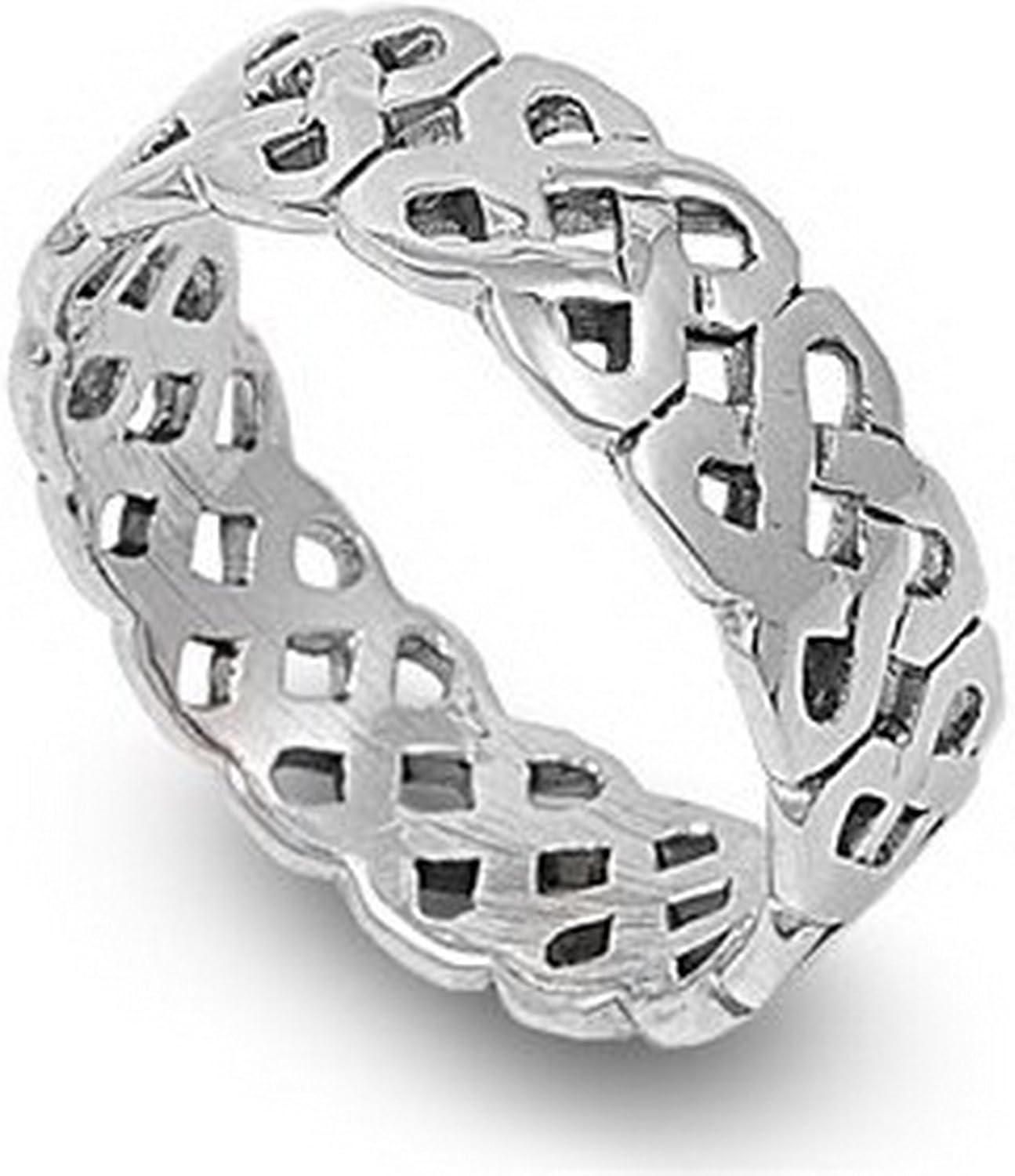 Sterling Silver Ring with Plain Design Size