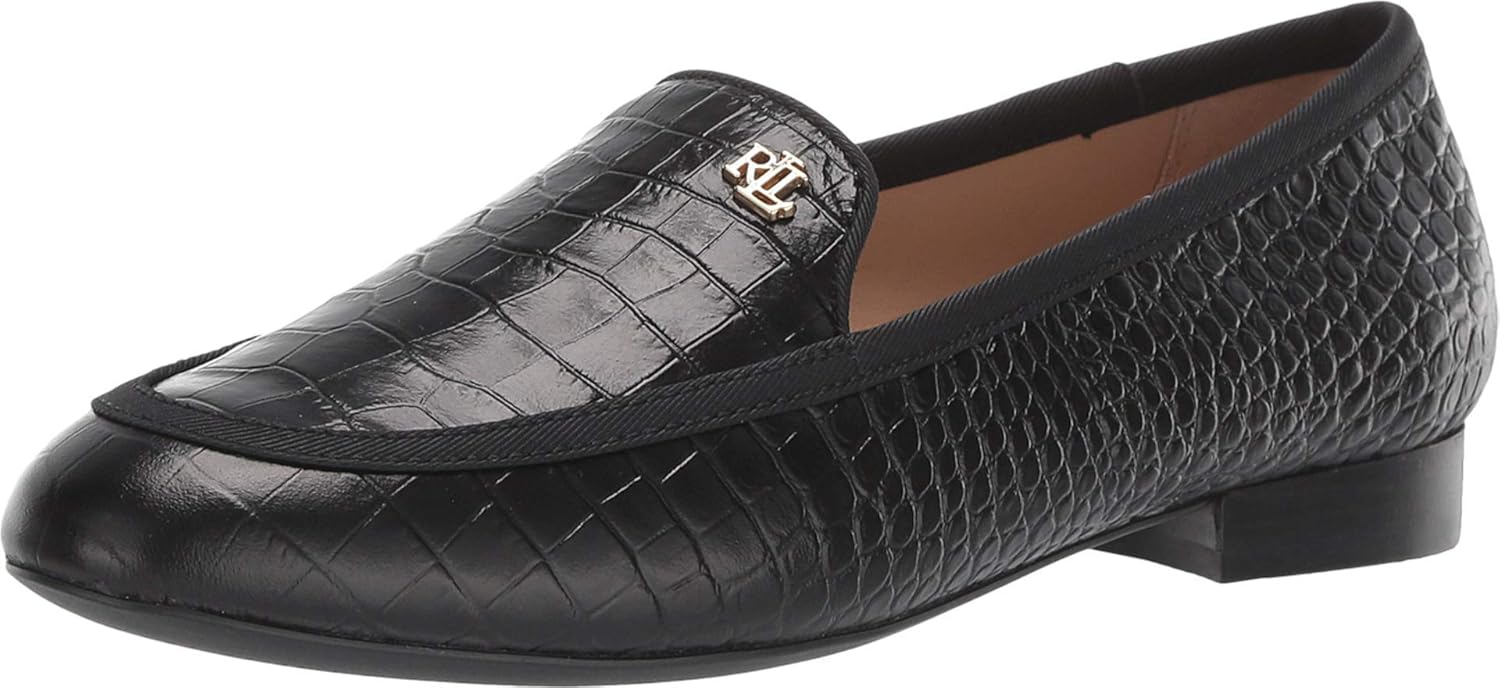 ralph lauren women's loafers black
