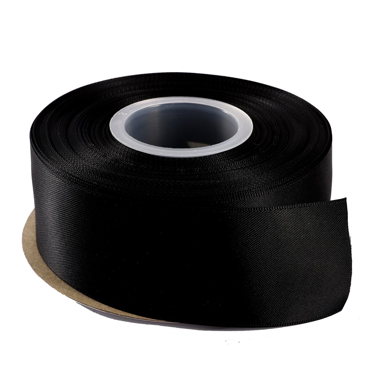 ITIsparkle 38mm Double Faced Satin Ribbon 22 Meters-Roll Set for Gift Wrapping Party Favor Hair Braids Hair Bow Baby Shower Decoration Floral Arrangement Craft Supplies, Black Ribbon