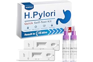 H. Pylori 2 Test Kits, Helicobacter Pylori Stool, h. Pylori Stool (Antigen) 10-15 Minutes of Quick Home Testing, The Result i