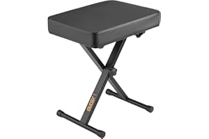 AURAY PBS-17 X-Style Piano Bench (Black, Small)