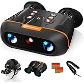 3D VR Night Vision Goggles - 4K Night Vision Binoculars,Wide FOV 58° 3600mAh Battery 8X Digital Zoom, 32GB Card to Save Photos and Videos for Camping,Security