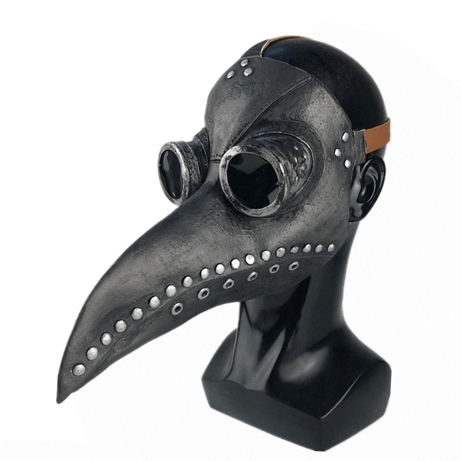 FUXHBFB Plague Doctor Halloween Bird Mask - Retro Rivet Steampunk Latex Costume Props for Men Women - Cosplay Masks
