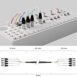 PRORECK 6ft Snake Cable, 4-Channel Shielded Audio