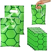 50pcs Turtle Birthday Party Favor Gift Bags, Cartoon Candy Goodie Bags Turtle Birthday Decorations with Handles for Theme Party Decorations Treat Candy Supplies (Green)