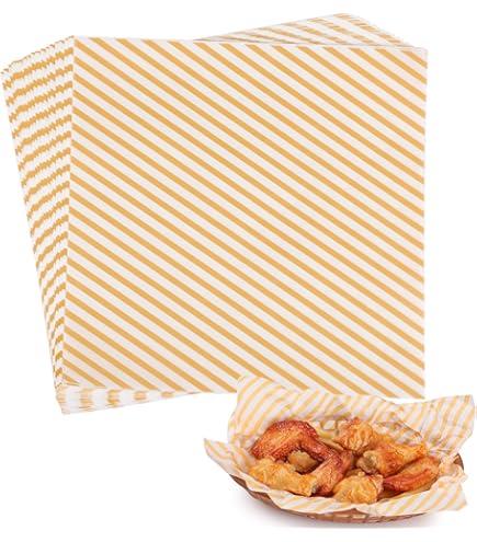 Suiwen 150 Sheets 8.6 X 9.8 In Deli Paper Sheets Sandwich Paper Dry Wax Paper Sheets Oil Proof Food Basket Liners Food Wrapping Paper For Bread, Party, Picnic, Festival, BBQ (Purple - View #8