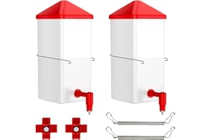 ZenxyHoC Baby Chick Waterers 2 * 0.26 Gal with Versatile- and Horizontal Nipple Drinkers