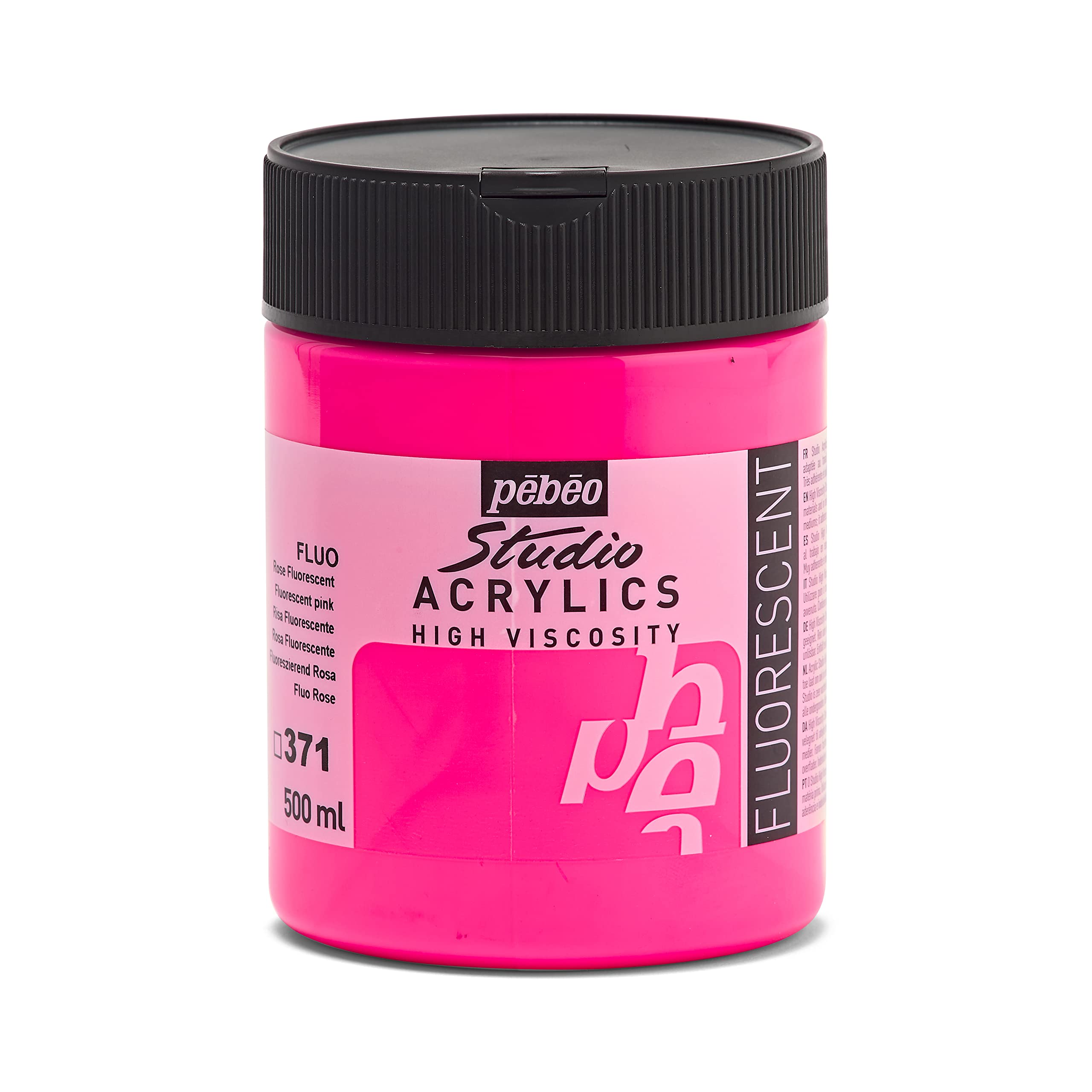 Pébéo Acrylic Paint 500ml neon pink
