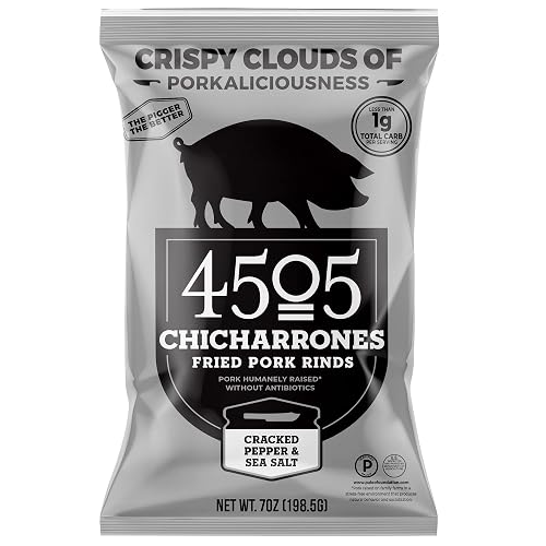 4505 Seasoned Chicharrones - 7 Ounce Bag (ed Pepper and Sea Salt) in ...