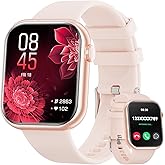 Hwagol Smart Watch (Answer/Make Call) 1.85inch Fitness Tracker, DIY Dials/Pedometer/Calories/Multiple Sport Modes/Voice Assistant, Smart Watches for Men Women Android iOS Phones