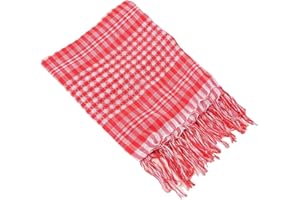 ZORESCOLEO Breathable Polyester Fringed Keffiyeh Scarf Stylish Checkered Pattern Child Neckwear Shemagh For Arabian Kids Dail