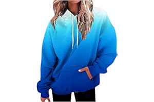 Ceboyel Womens Neon Print Oversized Sweatshirt Drawstring Pullover Sweatshirt Trendy Sweater Tops Fall Fashion Clothes 2023