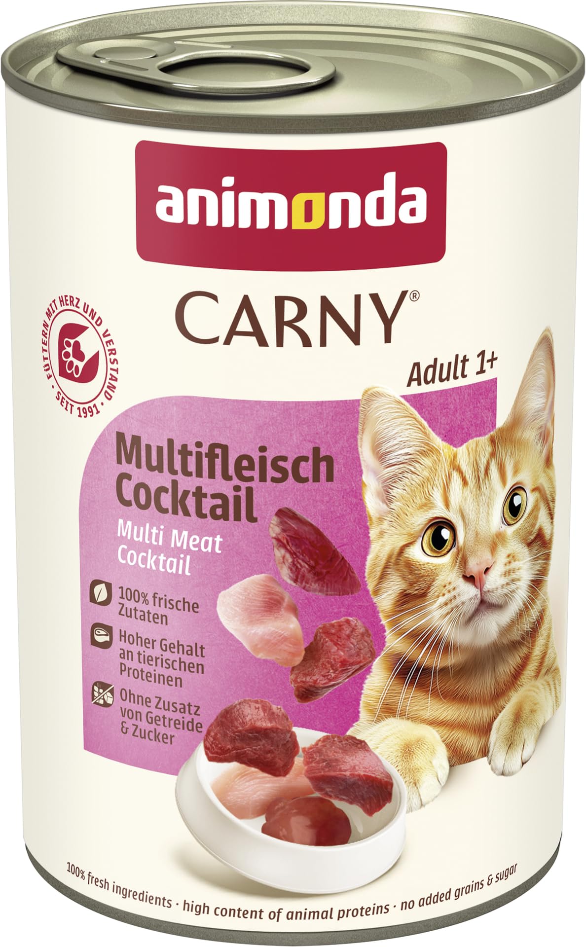 animonda Carny Adult cat food, wet food for adult cats, multi meat cocktail, 6 x 400g