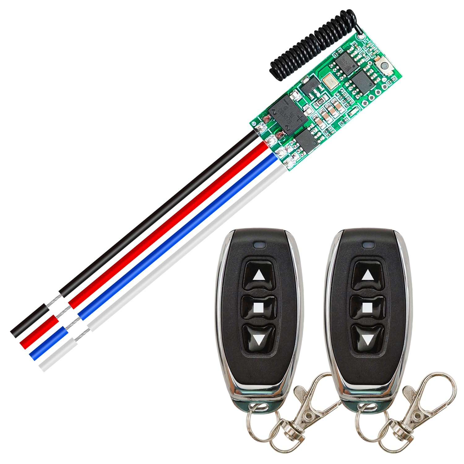 DieseRC Mini Wireless 12V DC Motor Remote Control Switch, Micro DC 5V~24V 1A Receiver Controller, Radio Control Motor Move Forward and Reverse for Micro DC Motor Electric Lock DIY Science Toys RC Boat