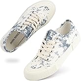 JENN ARDOR Women's Canvas Sneakers Low Top Lace-Up Classic Casual Shoes Fashion Comfortable for Walking